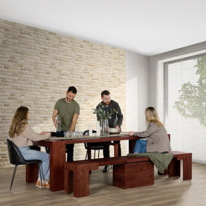 Tables à manger en bois, de 4 à 14 places, extensibles, avec extension pour <span class=keywords><strong>table</strong></span> d'angle, ensemble de <span class=keywords><strong>table</strong></span> à manger en bois extensible de 3 m - Product Image 5