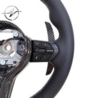 Volant en cuir et fibre de carbone YZ de style sportif, multi-tailles, à 3 branches, avec boutons multifonctions, pour M3 F20 F30 (vente en gros)