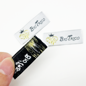 Etiquetas de etiquetas de ropa hechas a medida, etiquetas de logotipo de nombre tejidas bordadas para transferencia de prensa de calor, Etiquetas tejidas personalizadas para ropa - Product Image 3