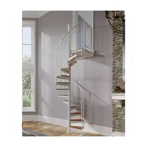 الآس الدرج الجاهزة الحديثة زجاج رقائقي تصميم دوامة الدرج ل التزيين في الهواء الطلق