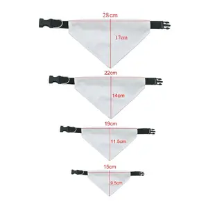 批发宠物狗手帕升华定制奢华棉小号中大号空白素色宠物狗手帕项圈