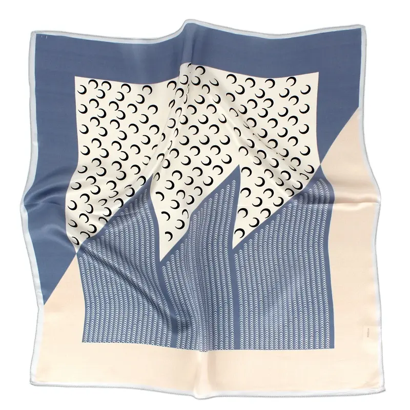 Multi Design Women Low MOQ Wholesale Luxury Elegant Brand Wrap Handkerchief Bandanas Soft Square Satin Silk Scarf For Women