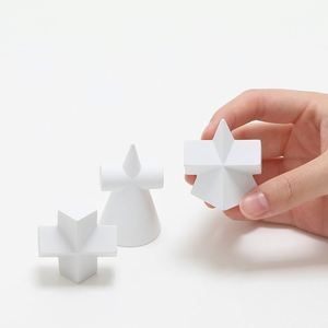 Geometric Refrigerator Magnet Simulation Gypsum Resin 3d Magnetic Personality Refrigerator Decoration Photo Wall Assistant - Product Image 6