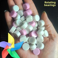 Mini moulin à vent en plastique fait à la main boucle inférieure roulement rotatif chaussures fleur Base petit arbre rotatif résultats de bijoux composants