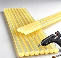Bâton de colle thermofusible transparent jaune flexible JCXC 11 mm, excellente humidification pour la fixation de serre-têtes et de pinceaux de maquillage, accessoires pour épingles à cheveux