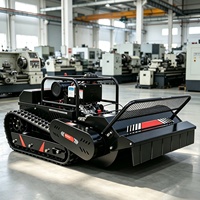 Último modelo de fábrica: Cortacésped de orugas con control remoto y dirección cero, con disco de corte de 1000 mm, tipo desbrozadora