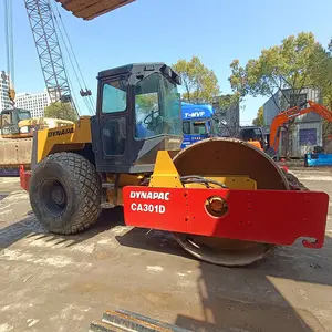 Spedizione veloce alta qualità usato Dynapac CA301D rullo stradale di seconda mano vibratorio terreno compattatori forte potenza rullo singolo tamburo