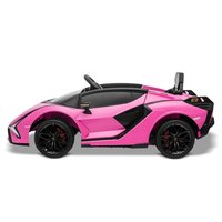 Voiture à pédales rose 12V pour enfants de 2 à 4 ans et de 5 à 7 ans, jouet en plastique à piles avec télécommande