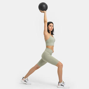 Nuevos <span class=keywords><strong>Leggings</strong></span> Deportivos de Yoga con Cintura Cruzada, Bolsillos Laterales Dobles, Línea en T, Alta Elasticidad, Levanta Glúteos, Shorts de Cinco Minutos para Gimnasio, Yoga - Product Image 3
