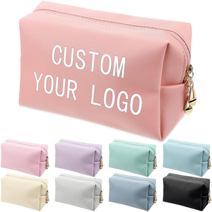 Sacs de maquillage à fermeture éclair en PU avec logo personnalisé, sacs de voyage professionnels pour femmes, résistants à l'eau, légers, pliables, réutilisables - Product Image 4
