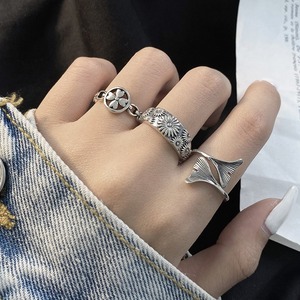 S925 Sterling Silver Daisy <b>Open</b> <b>Ring</b> For Women Flower Design Retro Minimalist Style Index Finger Jewelry Everyday Wear - Product Image 1