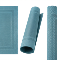 Vente en gros de sets de table modernes en vinyle tissé lavables, sets de table de luxe en PVC, sets de table antidérapants pour restaurant