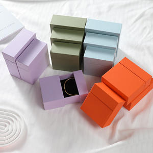 Элитная подарочная коробка-шкатулка из картона с индивидуальным логотипом для ювелирных изделий, колец и ожерелий - Product Image 2