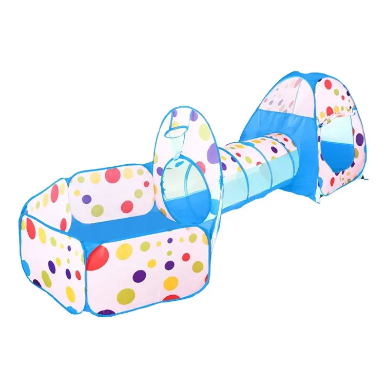 cheap large kids play pop up indoor tents set with tunnel Ball Pit wholesale