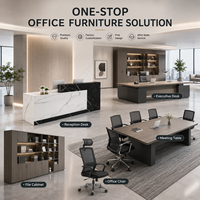 Mostrador de Recepción con Aspecto de Mármol, Mostrador de Recepción en Blanco y Negro con Luz LED para Hotel, Oficina, Vestíbulo, Venta al por Mayor Directa de Fábrica, Logotipo Personalizado