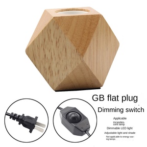 Thiết Kế Châu Âu Rắn Gỗ Bảng Đèn Kim Cương Mô Hình E27 Vít Phẳng Cắm Ba Pin Anh Cắm DC Cung Cấp Điện Thủ Công - Product Image 4