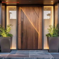 Puerta Pivotante Exterior de Aluminio Moderna y de Lujo para Entrada Principal Comercial, Aislamiento Térmico, Impermeable, Garantía de 5 Años, para Centros Comerciales y Hoteles