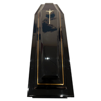 Ataúd Funerario de Madera Ecológico de Estilo Europeo Personalizado, con Detalles Tallados Exquisitos, Diseño Conmemorativo Personalizado, Madera Sólida