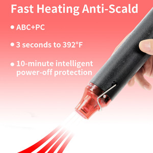 Mini Pistola de Aire Caliente 300W 220-240V 300-500C Temperatura Ajustable para Modelado de Arcilla y Manualidades - Product Image 2