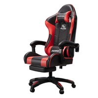Chaise de jeu avec repose-pieds - Chaise de bureau réglable pour ordinateur, bureau, chambre à coucher, dortoir avec soutien lombaire