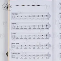 Aktualisierte Version Neue Ringgröße Referenz Alle Formen Edelstein Zirkonia Diamant Karat Diagramm Anpassen Vergleich Diagramm Set