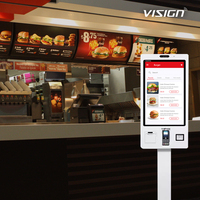VISIGN 21.5 24 32 pouces Restaurant Écran tactile automatique sans surveillance Service de commande automatique Kiosque de paiement Machine Kiosque Android