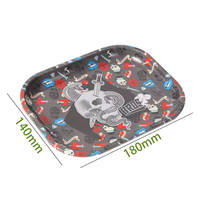 Nouveau design, ensemble de plateaux métalliques personnalisables, accessoires pour fumeurs, kit de plateau à herbes, plateau à rouler en fer blanc, vente en gros