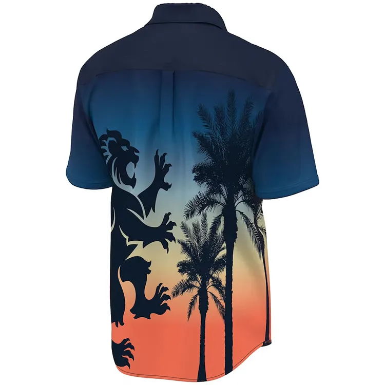 Nieuwe Mode Streetwear Hoge Kwaliteit Print Vakantie 100 Katoen Hawaiiaanse Stijl Casual Shirts Uw Eigen Logo