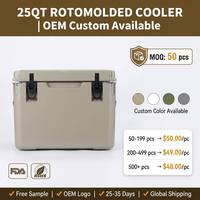Glacière isotherme 25QT pour festivals de musique, concerts, fêtes, événements en extérieur, stockage de boissons et aliments, vente en gros et approvisionnement en vrac