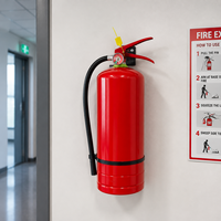 Extincteur à poudre sèche ABC 4KG 6KG, équipement portable de lutte contre l'incendie avec manomètre et tuyau