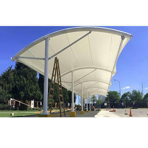 Nouveau produit : Structure de toit en membrane tendue en PVDF pour abri de stationnement, conception de toit en treillis d'acier pour abri de stationnement - Product Image 5