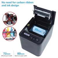 Impresora Térmica de Recibos XP-80T con Cortador Automático de 80 mm, Impresora de Tickets POS con USB+ y Papel Térmico para Uso Comercial Global