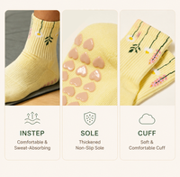 Chaussettes de yoga professionnelles en tricot antidérapantes pour femmes, chaussettes à grip pour pilates, fitness en salle, sports de sol, chaussettes de yoga avec logo personnalisé