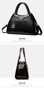 Bolso de Mano de PU Brillante para Mujer, Bolso Tipo Cubo, Nuevo Bolso de Hombro Cruzado con Patrón de PU, Bolso Tote para Mujer - Product Image 4