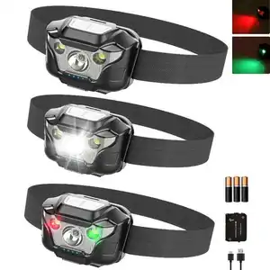 New Design Super Bright Powerful Camping Hunting High Power Led Head Torch Light Waterproof Head Lamp Headlamp Rechargeable