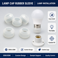 Manchon en caoutchouc silicone personnalisé E12 E14 E17, isolation haute température, couvercle de douille de lampe pour prise d'ampoule OEM