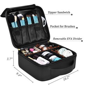 Trousse de Maquillage de Voyage BSCI, Grande et Mignonne, pour Femmes, en Cuir, Professionnelle, Organisateur de Valise avec Sangle Réglable - Product Image 6