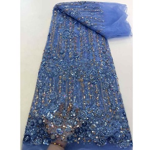 Tela de Tul con Cuentas y Encaje, para <span class=keywords><strong>Fiesta</strong></span>, Precio de Fábrica Italiana/China, Hermoso Vestido de Boda, Venta Directa para Confección de Ropa - Product Image 5