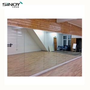 Wholesale 4mm 5mm 6mm Modern <b>Silver</b> <b>Mirror</b> Glass Sheet for Gym Dancing Studio <b>Mirror</b> - Product Image 1