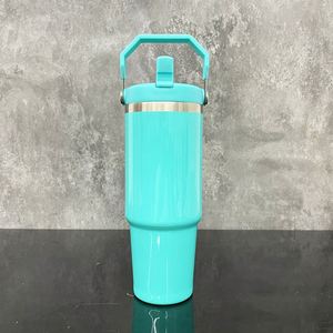 Vasos Personalizados con Logotipo, Color Macarrón Brillante, para Sublimación, para Estudiantes, con Pajita Abatible, Antiderrames, Botella de Agua de 30 oz - Product Image 2
