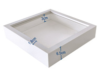 Cadres photo 3D en MDF noir et blanc personnalisés avec boîte à ombre profonde et cadre intérieur amovible en plexiglas pour animaux et fleurs