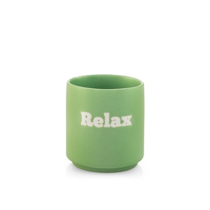 Green <b>Ceramic</b> <b>Cup</b> 200Cc Relax Writing For Drinking - Product Image 1
