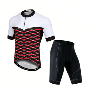 Maillot de cyclisme à manches courtes multi-designs avec impression par transfert thermique, coutures renforcées, diverses teintes, pour magasins de vélos, stock important disponible - Product Image 1