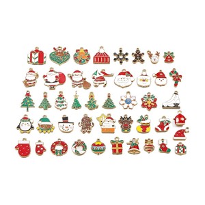Breloques de Noël en acier inoxydable pour accessoires de bijoux DIY, ensemble de pendentifs décoratifs - Product Image 5