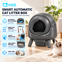 QKEE 2026 Meilleure Vente OEM Bac à Litière Automatique pour Chat à Nettoyage Automatique Contrôlé par Application, Facile à Nettoyer, Capacité 50L, Matériau PP/ABS, Forme Optimisée