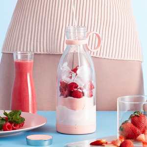 Wholesale Portable 380ml Fruit Juice Blender Stainless Steel Blades USB Charging Manual Juicer Color <b>Box</b> Packaging Vegetables - Product Image 4