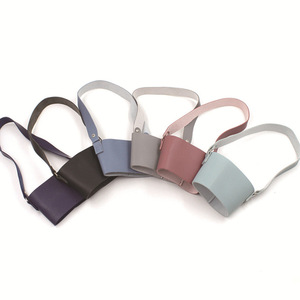 Fundas de cuero para tazas de té con leche y café, portátiles para exteriores, elegantes y sencillas, disponibles en stock. - Product Image 1