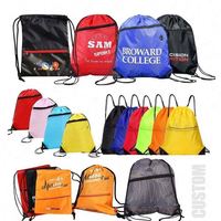 Sac à cordon personnalisé pour la promotion avec impression de logo, sac à cordon en polyester en gros pour les événements et les sports scolaires