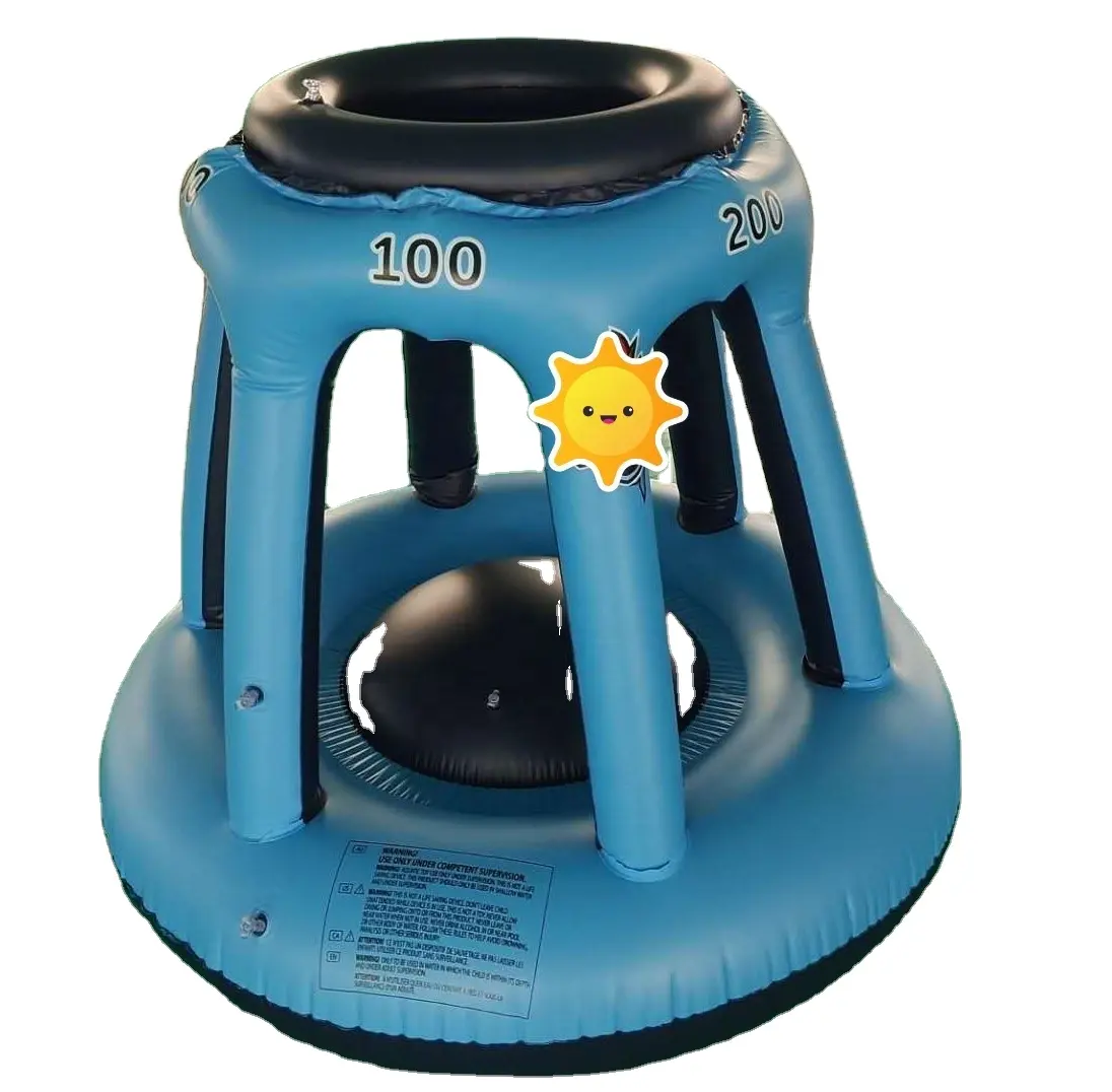 Conjunto de argola inflável para piscina, argola de basquete com bola incluída brincadeira de água competitiva e pontos de armadilha