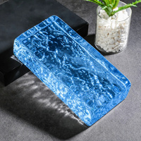 Brique de verre couleur unie pour cloison de bâtiment commercial, fourniture pour projet de décoration murale, chargement en conteneur
